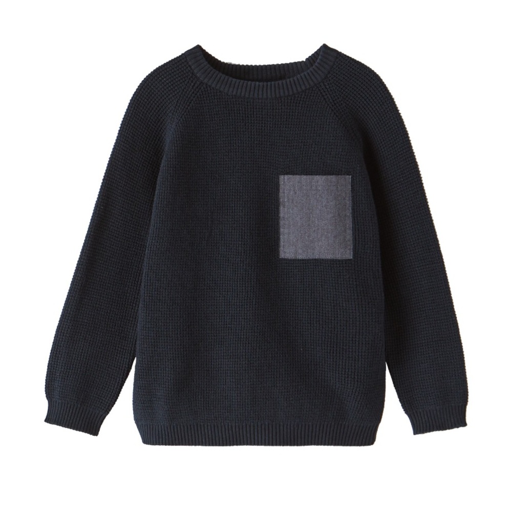 ZARA BOY’S WAFFLE KNIT POCKET
SWEATER (11-12)